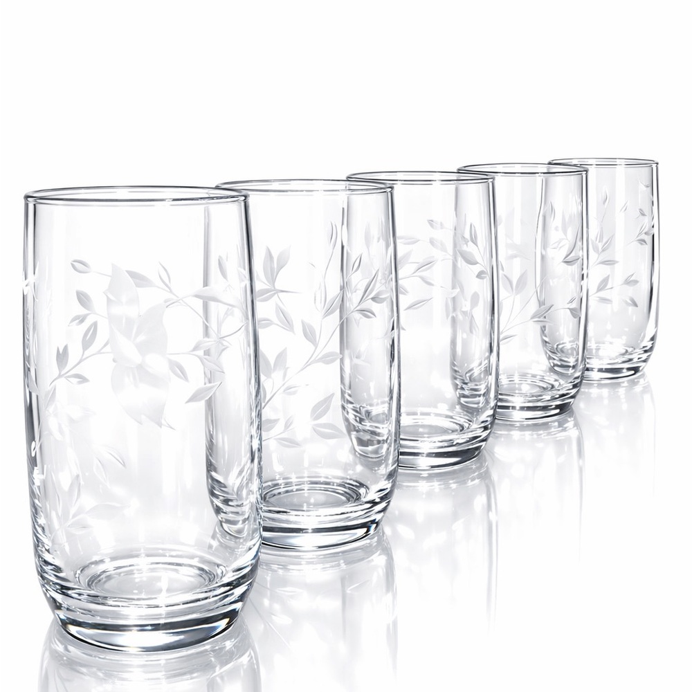 Princess House Etched Glass Tumbler Collection